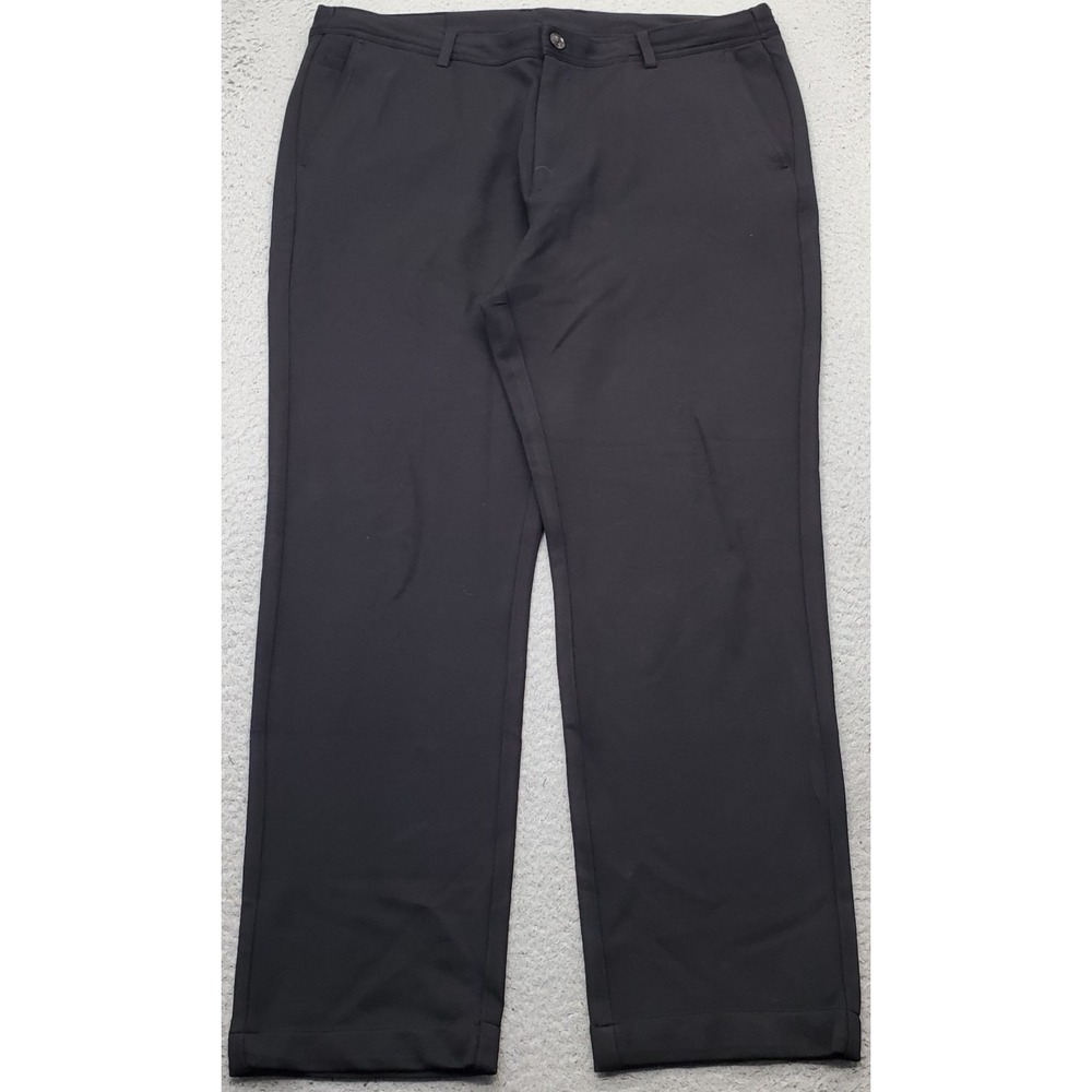 Cigar Couture Pants Mens 38 Black Stretch Flat Front Slash Pocket Straight Leg